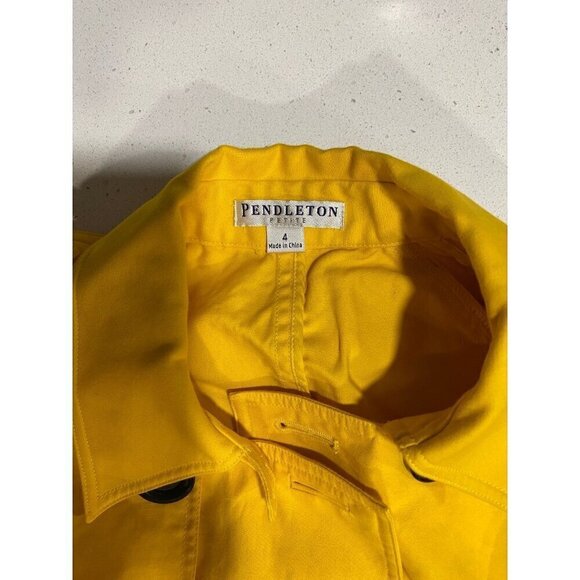 Pendleton Petite Size 4 Yellow Blazer Utility Jacket - Picture 3 of 8